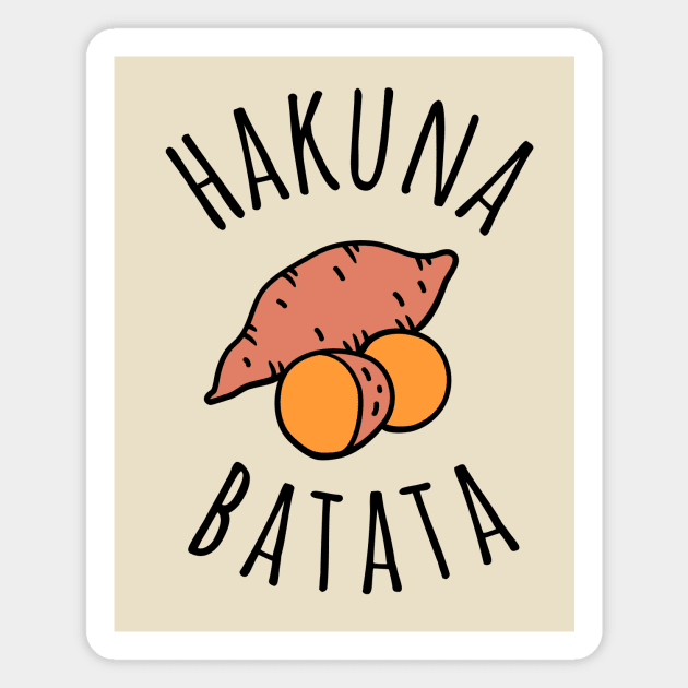 Hakuna Batata Sweet Potato Funny Magnet by DesignArchitect